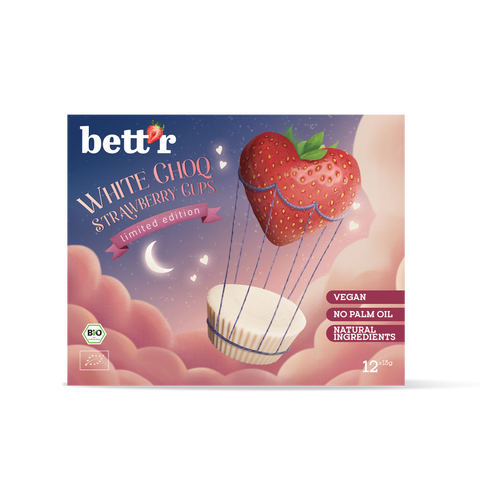 Bio Box of Nut butter cups with strawberry cream