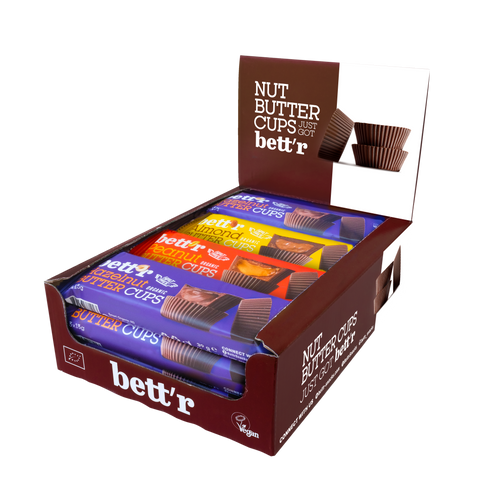 Bio Bett'r Nut Butter Cups Mix Box - Hazelnut, Almond and Peanut
